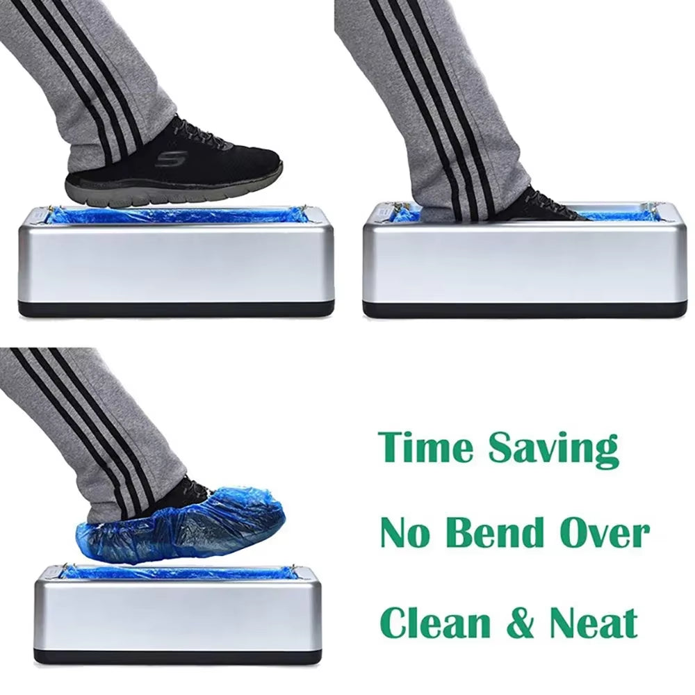Shoe Dust Cover Automatic Shoe Cover Dispenser Hands-Free Stepper Disposable Shoe Organizer Suitable for Home Office Factories
