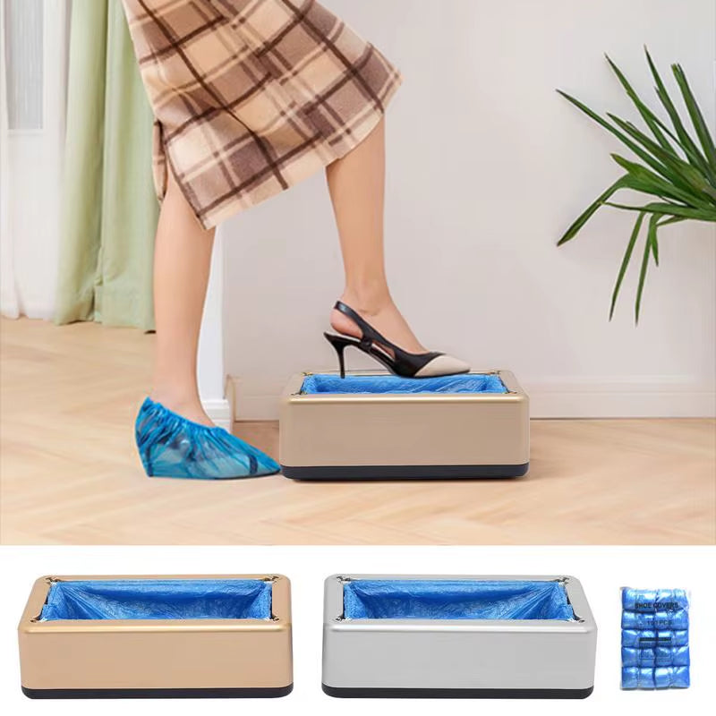 Hand-Free Automatic Shoe Cover Dispenser Machine with 100Pcs Shoe Covers Non-Slip Overshoes Dispenser Machine for Home