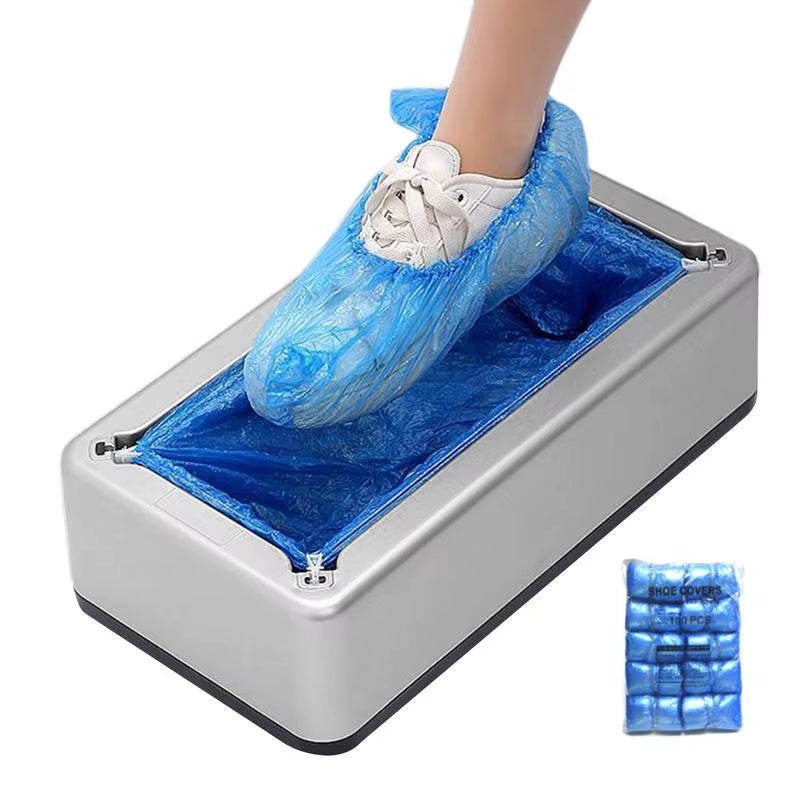 Hand-Free Automatic Shoe Cover Dispenser Machine with 100Pcs Shoe Covers Non-Slip Overshoes Dispenser Machine for Home