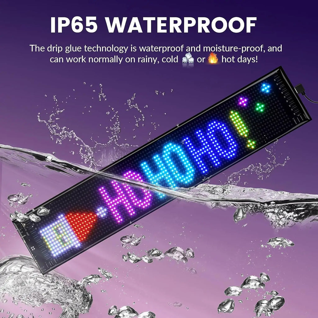 Led Eyes for Truck Led Matrix Panel RGB LED Car Panel DIY Programmable Bluetooth App Control Scrolling Light