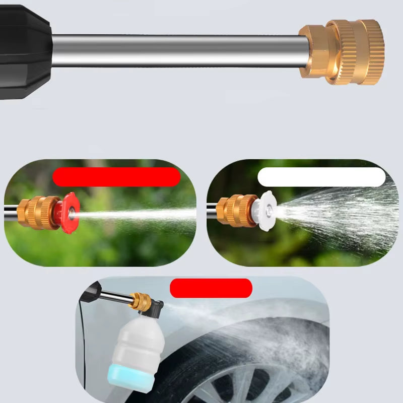 Portable Cordless Electric Washing Machine, Professional Car Wash Set High Pressure Washer, Multi-Nozzle High Pressure Washer