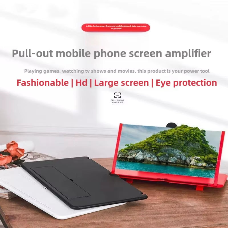 Cell Phone Screen Magnifier HD Video Amplifier Stand Bracket Phones Screen Magnifier for Smartphones Mobile Phone Accessories