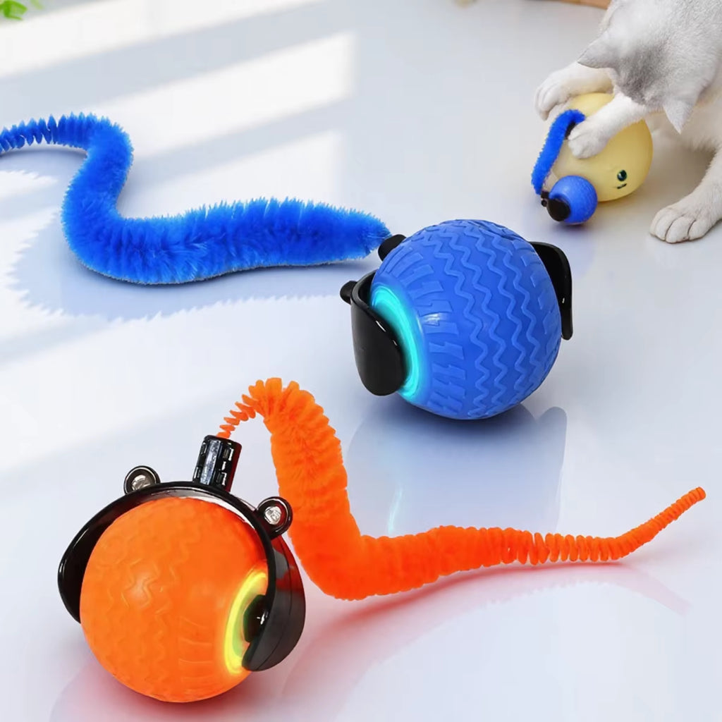 Automatic Rotating Smart Obstacle Avoidance Interactive LED Cat Toy Obstacle Avoidance Automatic Teasing Ball